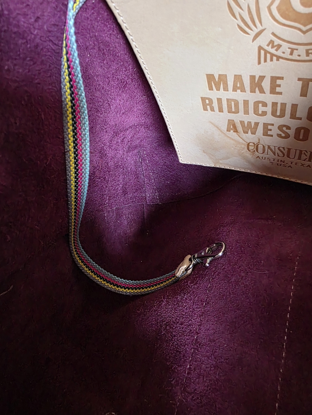 Consuela Plum Breezy Fringe Tote with Multicolor Accent - Picture 12 of 12